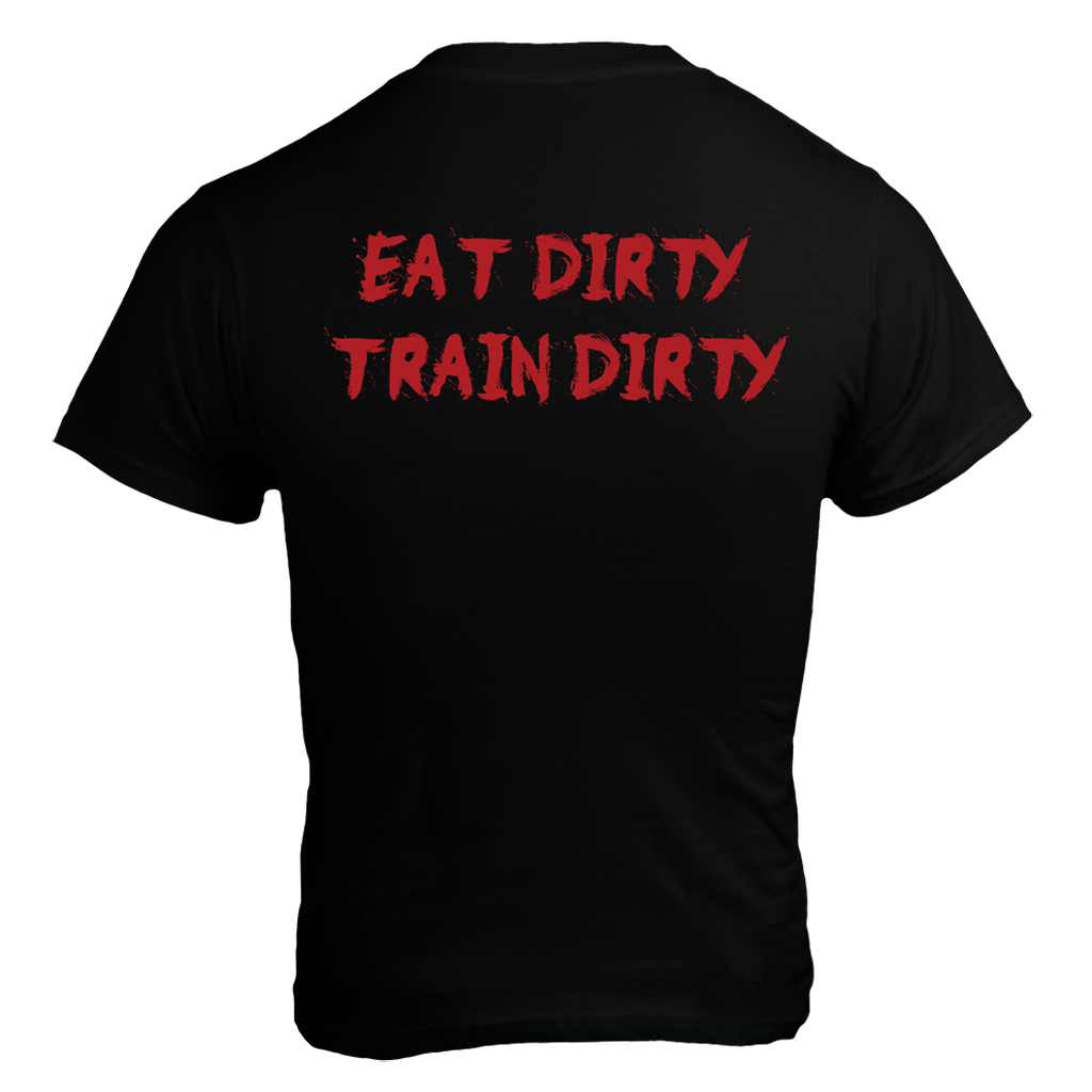 5% LOVE IT KILL IT, BLACK T-SHIRT WITH RED LETTERING - Image 4