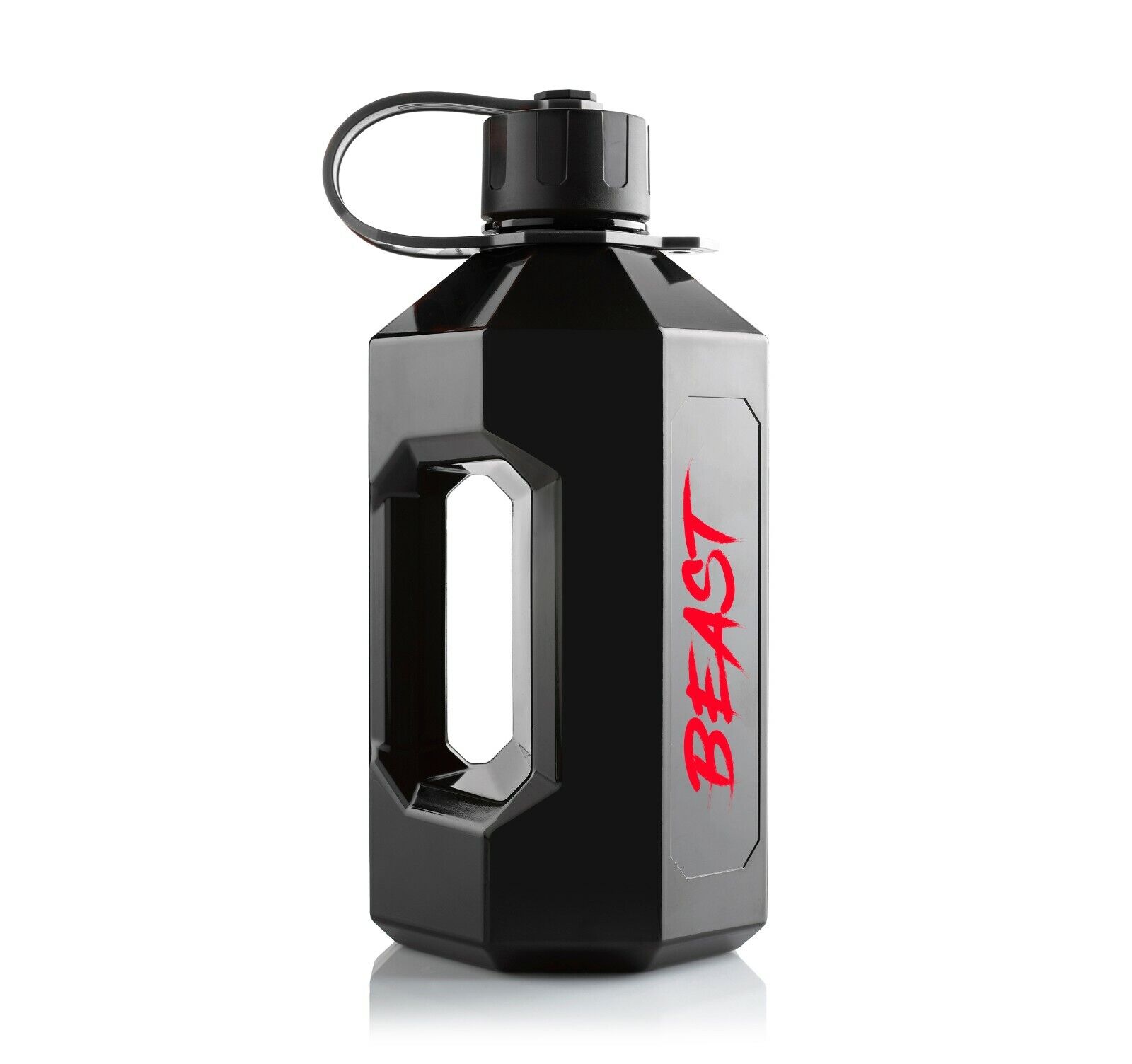Alpha Bottle XXL Eddie Hall ‘BEAST’ Edition – Clear / Black Water Jug