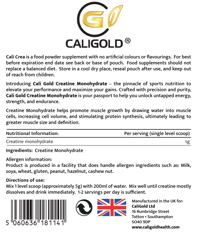 CaliGold® CALI CREA Creatine Monohydrate - Image 3