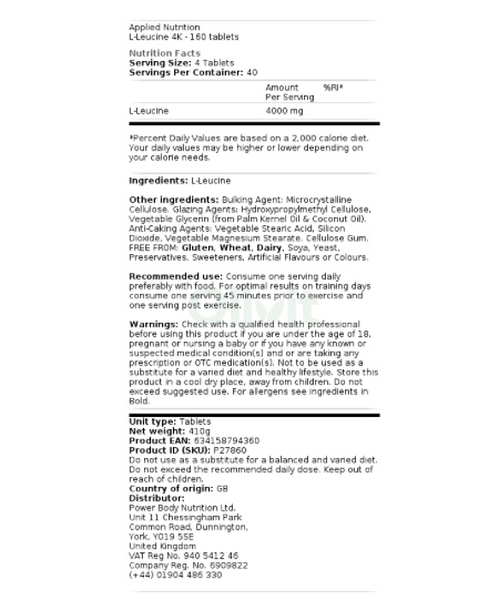 Leucine 4K - Applied Nutrition